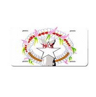 Plaque d'immatriculation décorative personnalisée en aluminium avec impression graphique Saipan pour voiture, SUV, camion, camping-car, moto, décoration murale de garage