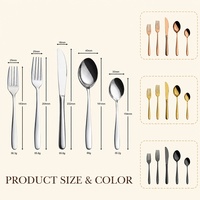 Ensemble de couverts de luxe en acier inoxydable poli miroir, fourchettes, cuillères et couteaux, pour mariage, hôtel, vente en gros