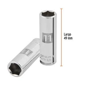 BOX 6 Douille longue de 11 mm, 6 points, entraînement 1/4 po, TRUPER - Product Image 3