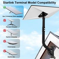 Support mural réglable robuste Starlink Gen3 anti-corrosion pour poteau incurvé – Réception de signal stable