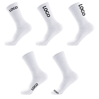 Gym Chaussettes De Luxe Qualité Mode Coton Hommes Crew Chaussettes Broderie Logo Imprimer Gym Chaussettes Personnalisées