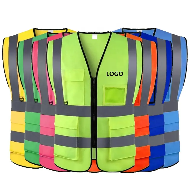 Best price factory direct low price Professional Manufacturer Safety Reflective Vest Customized multi pocket reflect vest