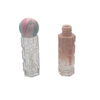 Vente en gros de 4ml de tubes de brillant à lèvres vides en forme de rond fantaisie mignon avec logo personnalisé avec bouchon à vis rond rose doré
