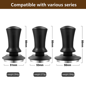 Outils de barista, tamper à café en acier inoxydable élastique calibré, accessoires pour café, tamper à ressort pour expresso 51/53/58 mm - Product Image 2