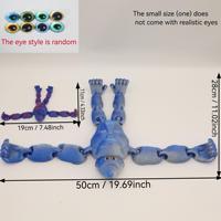 Modelo de simulación explosiva transfronteriza de orangután de brazo largo impreso en 3D, adorno de cristal con articulaciones móviles, figura animal integrada