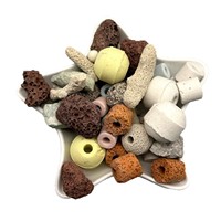 Matériaux filtrants pour aquarium : Charbon actif, Culture bactérienne, Coton purifiant, Boules de nano-bactéries, Anneaux céramiques, Pierre volcanique
