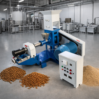 Équipement commercial de production d'aliments flottants pour poissons et crevettes, extrudeuse automatique de nourriture pour animaux de compagnie et chiens
