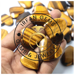 Lot en gros de cabochons œil de tigre en forme de cœur, vendus au poids, avec différentes formes et tailles, utilisés pour la fabrication de bijoux, pierre œil de tigre - Product Image 4