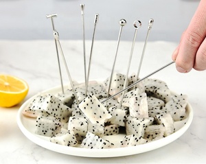 Dụng cụ pha chế đồ uống, que khuấy, que xiên trái cây, que kim loại hình cầu, thép không gỉ 304 18/8, que cocktail Martini - Product Image 6