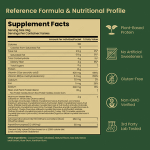 LIFEWORTH Mushroom Plant-Based <strong>Protein</strong> <strong>Powder</strong> with Lion's Mane Reishi Adaptogen Blend for Immune Support and Muscle <strong>Recovery</strong> - Product Image 4