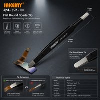 JAKEMY JM-T2 Pinset Presisi ESD Industri Baja Tahan Karat Non-Magnetik Ujung Ultra Halus Perbaikan Jam Tangan Elektronik Mikro DIY CE