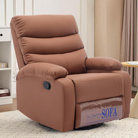 Fauteuil inclinable réglable, canapé-lit, rotation à 360°, inclinaison de 90 à 160 degrés, canapé en cuir PU avec coussins surdimensionnés