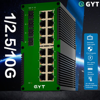 Switch industriel de gestion Gigabit PoE complet, 16 ports cuivre, 4 SFP, gestion Web L2, montage sur rail DIN, robuste, CE RoHS