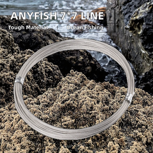 ANYFISH 10m 7*7 brins <span class=keywords><strong>de</strong></span> fil d'acier tissé 20 ~ 150lb <span class=keywords><strong>ligne</strong></span> <span class=keywords><strong>de</strong></span> pêche au thon daurade <span class=keywords><strong>de</strong></span> haute mer <span class=keywords><strong>ligne</strong></span> <span class=keywords><strong>de</strong></span> pêche en fil d'acier durable - Product Image 2