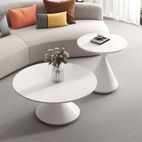 Table basse en bois massif style crème, luxe léger Wabi-Sabi, pour petit appartement, salon, design moderne et épuré, tendance internet