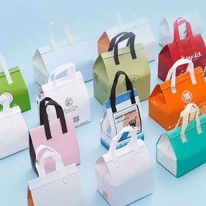 Large Capacity Insulated Non Woven Food Delivery Bag Custom Reusable Waterproof Thermal Takeaway Cooler Tote - Product Image 6