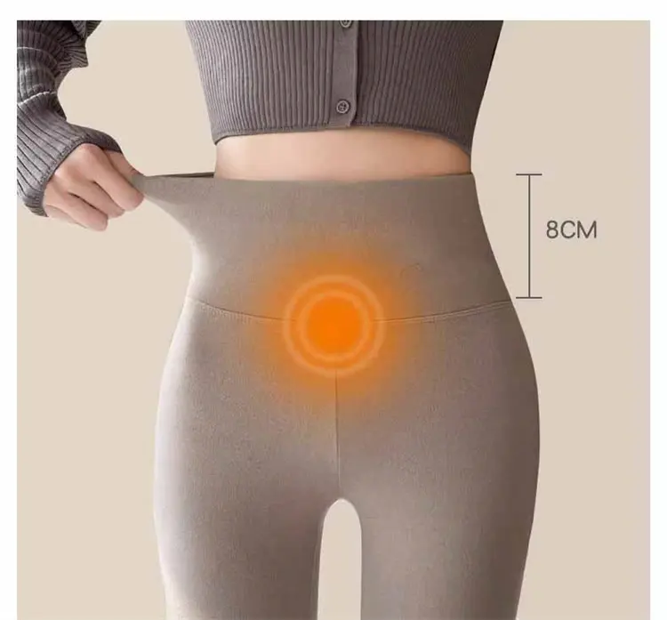 Mallas cálidas con forro polar para mujer, pantalones de Yoga de cintura alta de invierno, mallas de entrenamiento térmicas informales