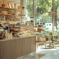 Comptoir de café personnalisé de luxe, kiosque de bar à café moderne, design de mobilier complet pour boutique, solutions d'aménagement intérieur, conception clé en main
