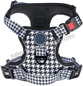 Harnais pour chien Hanyang OEM personnalisé, type gilet, réfléchissant, réglable, anti-traction, ensemble complet - Product Image 3