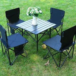Modern Portable <b>Folding</b> Long <b>Table</b> Chair Set Moisture-Proof Easy to Clean for Outdoor Party School Gym Activities - Product Image 6