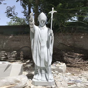 BLVE Statues en pierre naturelle blanche sculptées à la main religieuses personnalisées Statue en marbre <span class=keywords><strong>Simon</strong></span> Peter grandeur nature - Product Image 4
