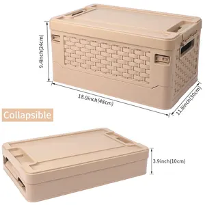 Foldable Storage Boxes Folding Camping Box Car Trunk Box Vehicle Supplies Fishing Accessories Plastic Container