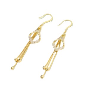 Boucles <span class=keywords><strong>d</strong></span>'oreilles longues élégantes à pampilles, géométriques, en forme de losange, avec <span class=keywords><strong>strass</strong></span>, pour femmes - Product Image 5