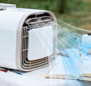 Climatiseur AC portable à économie d'énergie pour voiture, <span class=keywords><strong>camping</strong></span>-car, camion et maison sans installation Design ventilé blanc noir - Product Image 4