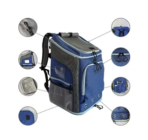 Neuankömmling Large Capacity Airline Approved Benutzer definierte Farbe Logo Faltbare Tragbare Soft Pet Carrier Rucksack Pet Carrier Bag