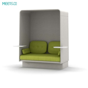 Office Working Studio Meeting Pod With Bookshelf and <b>Pad</b> Sectional Sofa Set for Living Room or Bedroom - Product Image 2