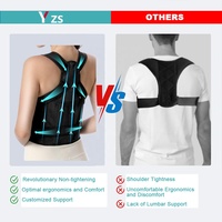 Correcteur dorsal entièrement élastique et ajustable Correction de la colonne vertébrale Correcteur dorsal Lisseur dorsal Correcteur de posture