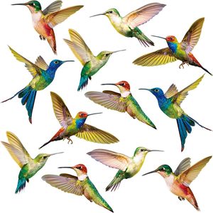 Autocollant de fenêtre <span class=keywords><strong>Anti</strong></span> <span class=keywords><strong>Collision</strong></span> Fenêtre Oiseau Impact Prévenir la Fenêtre Autocollants Antiadhésifs Vinyle Colibri Autocollants 18 Pièces - Product Image 2