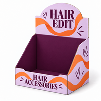 Boîtes de présentation PDQ imprimées sur mesure pour les emballages de vente au détail de pinces à cheveux et d'élastiques à cheveux