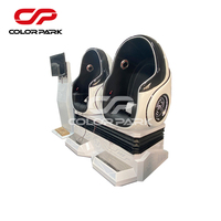 Parc coloré en gros vr cinéma simulateur de vol vaisseau spatial Coin Machines VR 9D Machine de jeu de tir simulateur de vol