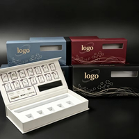 Boîte cadeau magnétique portable de luxe avec logo personnalisé, multi-styles, impression UV et estampage à chaud argenté pour stylos jetables