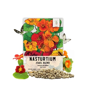 1 paquete de 350 mezcla de joyas/mezcla de plantas de capuchina para plantar al aire libre (flores silvestres comestibles, perfectas para adornar) - Product Image 1