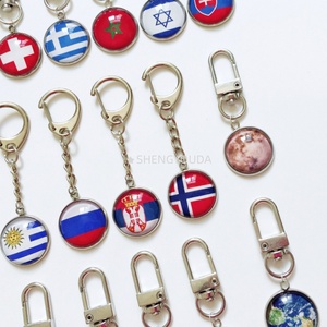 Vatican City Flag Crystal <strong>Keychain</strong> with Buckle World Flag Keyring Custom Car Key Pendant Backpack Decor Souvenir Gift Wholesale - Product Image 4