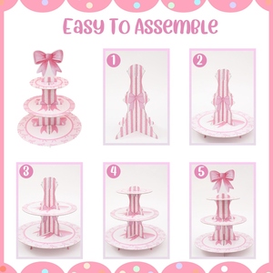 Microstar Réutilisable Arc <span class=keywords><strong>Cupcake</strong></span> Stand Belle Gâteau Dessert Titulaire Affichage pour Baby Shower Anniversaire Décorations - Product Image 5