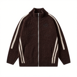 Мужской зимний трикотажный кардиган с принтом - Product Image 2