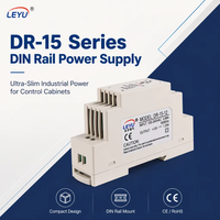 Alimentation électrique sur rail DIN ultra-mince OEM DR-15 Series 15W, sortie simple 5VDC, entrée AC universelle, SMPS industriel, PLC, maison intelligente, CE