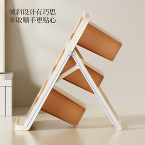 Desktop Storage Box Multi Layer Marker Holder Standing Type Office Student Stationery Organizer Solid Color Rectangle - Product Image 4