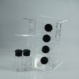 Wholesale Multifunction 360 Rotating Lucite Seasoning Holder 16 Holes Transparent Acrylic Spice <b>Shelf</b> <b>for</b> <b>Kitchen</b> - Product Image 4