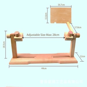 Wooden Cross Embroidery <b>Frame</b> Round Shape Solid Wood Desktop Embroidery Tool For Handicrafts - Product Image 3
