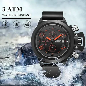 Montres pour hommes <span class=keywords><strong>MEGIR</strong></span>, luxe, sport, mode, chronographe, étanche, date, quartz, grand cadran, Relogio Masculino <span class=keywords><strong>2002</strong></span> - Product Image 2
