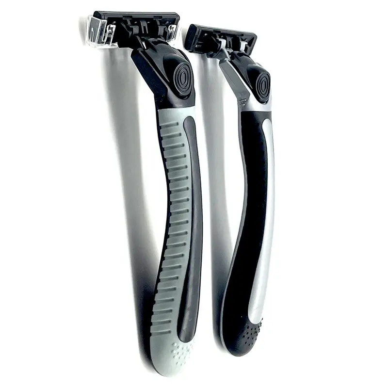 Gememe face razor triple blade shaving razor changeable razor head black color Sweden stainless steel blade