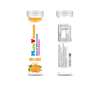 Comprimés effervescents multivitaminés à la vitamine C, marque privée OEM, pour le système immunitaire, saveur orange
