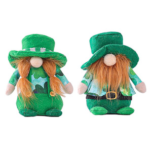 Nuevo Adorno <span class=keywords><strong>de</strong></span> Muñeco del Santo Patrono Irlandés del Día <span class=keywords><strong>de</strong></span> <span class=keywords><strong>San</strong></span> <span class=keywords><strong>Patricio</strong></span>, Muñeco sin Rostro con Hoja Verde, Productos Creativos para Festivales - Product Image 1