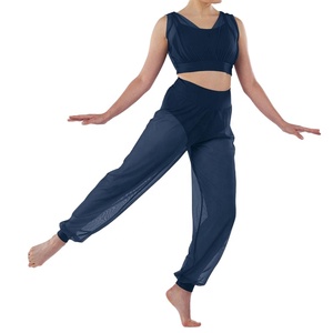 Ensembles de costumes de <span class=keywords><strong>danse</strong></span> lyrique MiDee pour femmes adultes, haut court et pantalon large fuselé avec soutien-gorge intégré et culotte pour la scène - Product Image 3