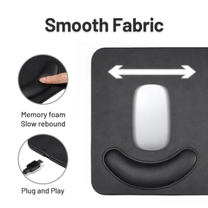Custom Logo Oem Packaging Personalized Pu Leather Wireless Charging Charger Gaming <b>Mouse</b> <b>Mat</b> Pad - Product Image 4