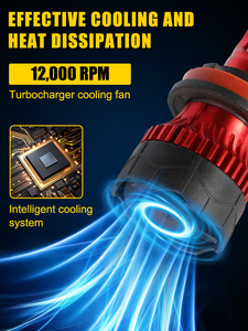 Ampoules de phares LED GICOO K5 80W, sans erreur, Canbus intégré, H11 9005 9006 10000LM, phares de voiture LED haute puissance - Product Image 5